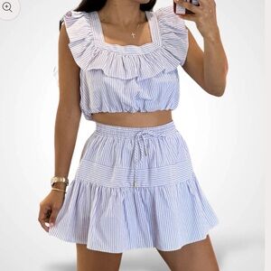 Do&be striped skirt set